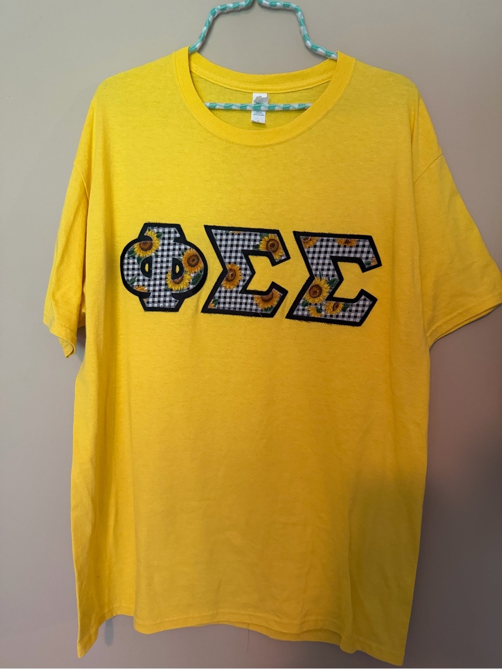 Phi Sigma Sigma Yellow Crewneck T-Shirt